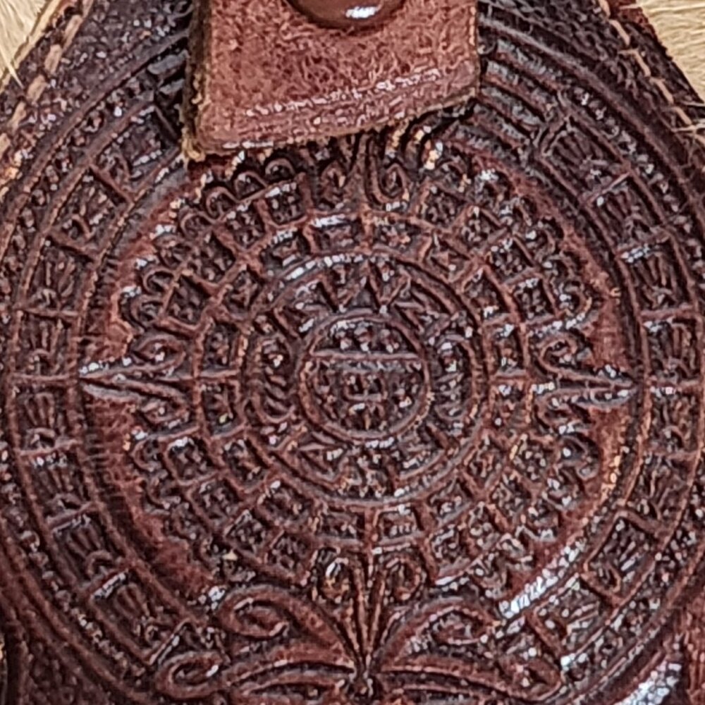 Genuine Handmade Hair-on-Hide Leather Hand Tooled from Mexico Picture Wallet - Picture 4 of 16